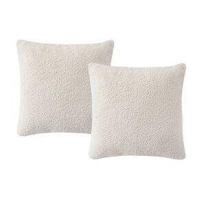 Morgan Home Solid Sherpa Set of 2 Decorative Pillows